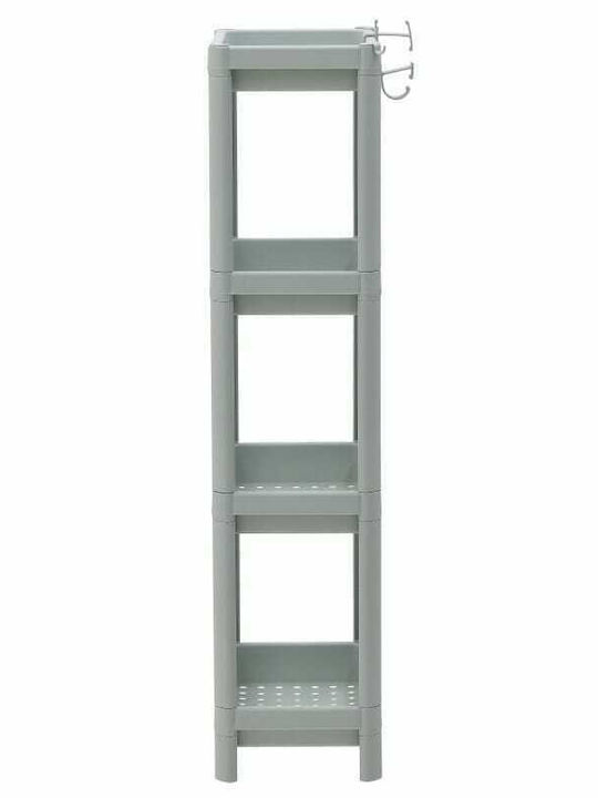 Click Kitchen Rack Plastic 4 Tiers Beige 36x23x100cm