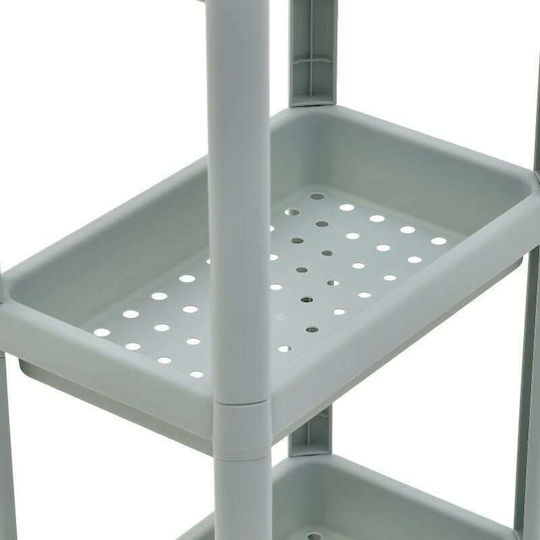 Click Kitchen Rack Plastic 4 Tiers Beige 36x23x100cm