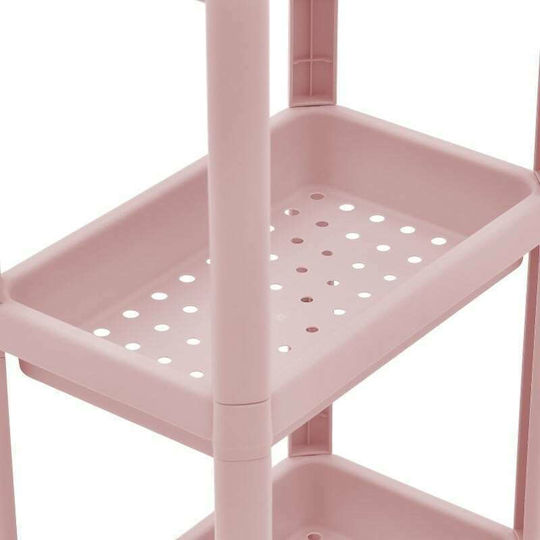 Click Plastic Kitchen Rack 4-Tier Pink 36x23x100cm