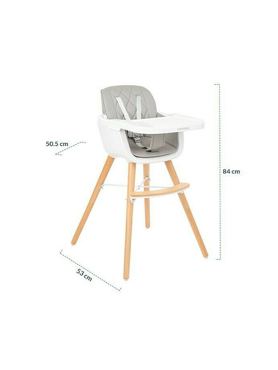 Kikka Boo Woody Baby Highchair 2 in 1 Gray