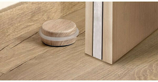 Door Stopper Adhesive Plastic Gray 1pcs