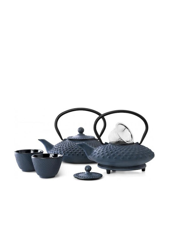 Bredemeijer Tea Set with Filter Cast Iron Blue 1250ml 1pcs