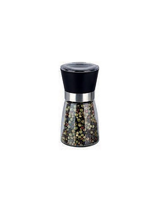 Tpster Manual Glass Spice Mill 13cm Μαύρος