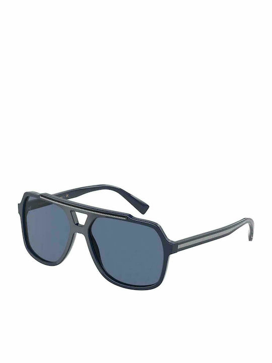 Dolce & Gabbana Men's Sunglasses with Blue Plastic Frame and Blue Lens DG4388 328080