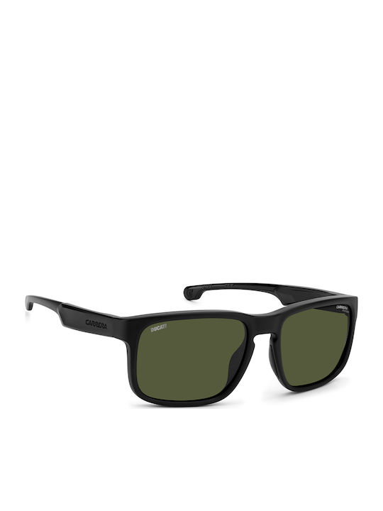 Carrera Unisex Sunglasses With Black Horn-Rimmed Frame And Grey Polarized Lens CARDUC 001/S 003UC