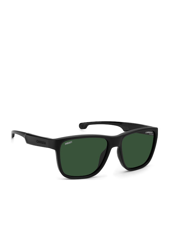 Carrera Unisex Sunglasses With Black Horn-Rimmed Frame And Grey Polarized Lens CARDUC 003/S 003UC