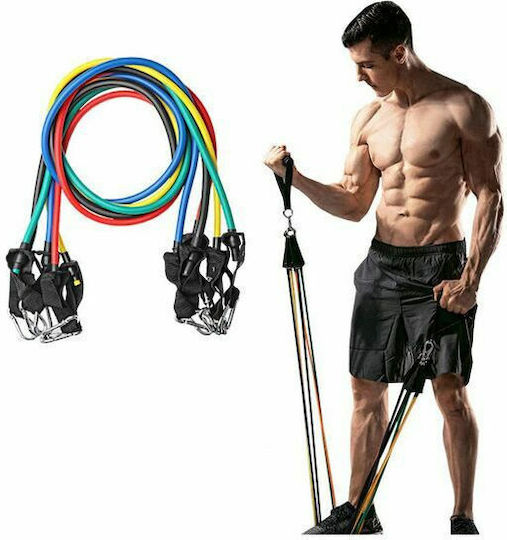 X-FIT Gymtube Resistance Bands with Handles Set 5pcs Multicolour