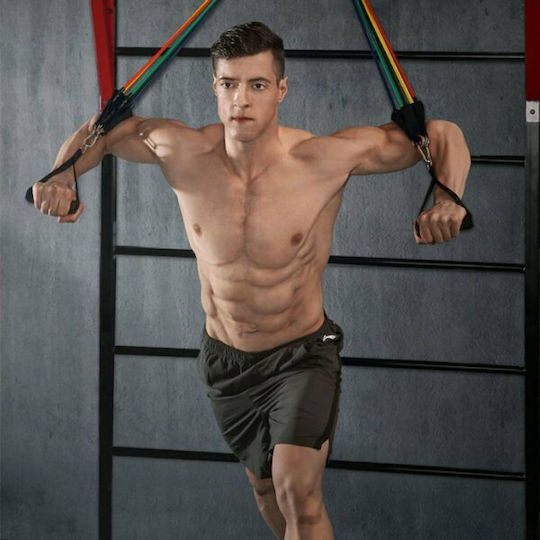 Optimum Gymtube Resistance Bands with Handles Set 5pcs Multicolour