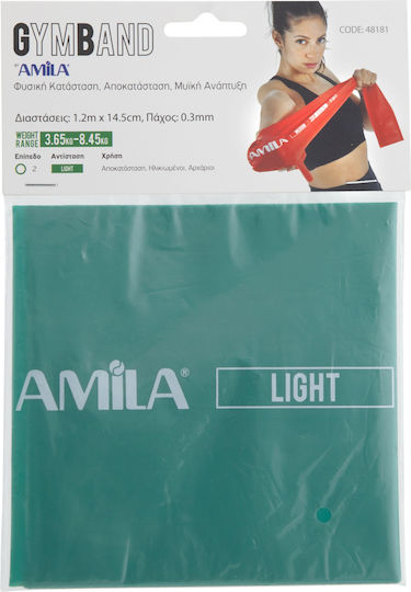 AMILA Resistance Band Soft Green 1,2m 1.2m