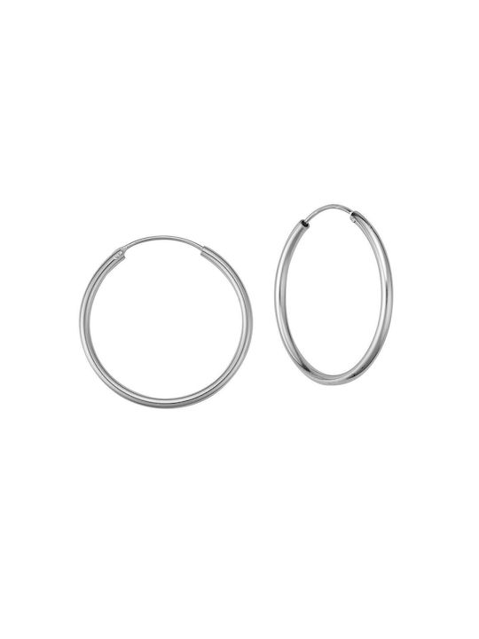 Prince Silvero Earrings Hoops made of Silver 9A-SC072-1