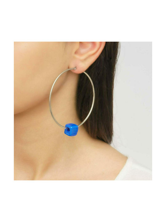 Excite-Fashion Earrings Hoops made of Silver with Stones