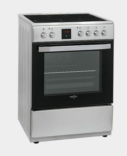 Winstar WSTFSIXC6519 Готварска печка 69лт с керамични котлони Ш60см. Inox