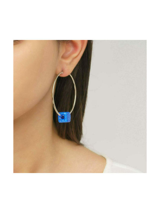 Excite-Fashion Steel Series Earrings Hoops made of Steel with Stones