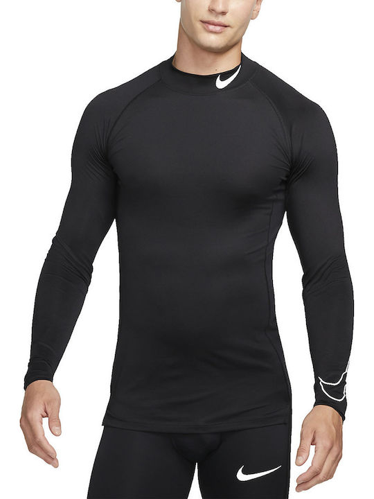 Pro Dri-Fit Αθλητική Μπλούζα Μακρυμάνικη Μαύρη