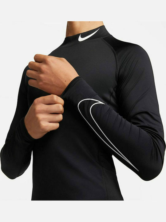Pro Dri-Fit Αθλητική Μπλούζα Μακρυμάνικη Μαύρη