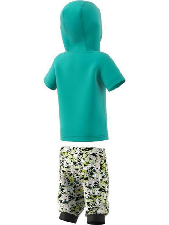 Adidas Set pentru copii cu Pantaloni Vara 2buc Turcoaz