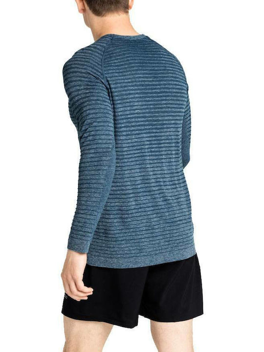 Odlo Essential Seamless Ανδρική Ισοθερμική Μακρυμάνικη Μπλούζα Μπλε
