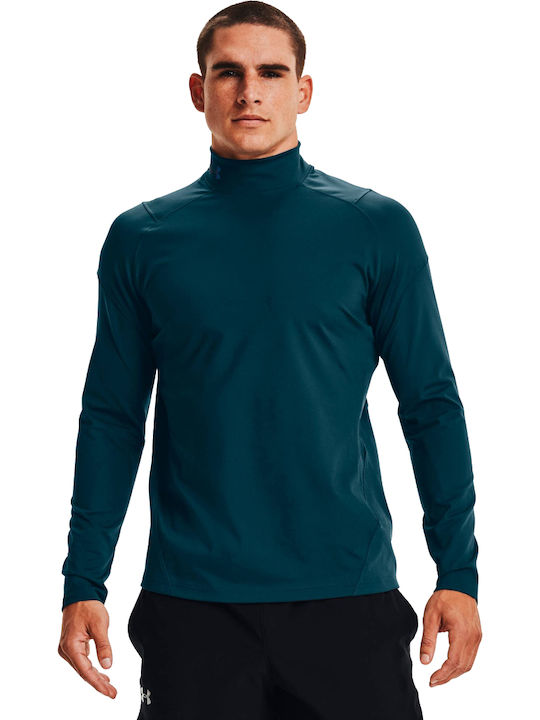 Under Armour ColdGear Rush Mock Ισοθερμική Μπλούζα Πράσινη Under Armour ColdGear Rush Mock Ισοθερμική Μπλούζα Πράσινη