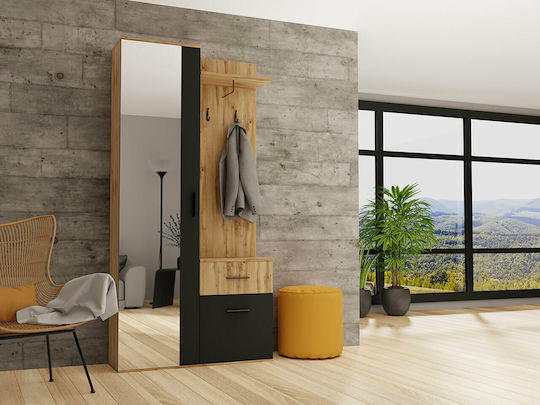 Rio Entry Furniture with Mirror / Hanger / Shoe Rack & Wardrobe 97x30x195cm