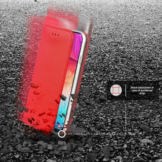 Smart Magnet Book Δερματίνης Κόκκινο (Huawei P30 Lite)