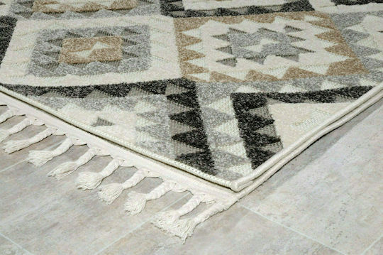 Tzikas Carpets Tenerife 54109-270 Outdoor from Jute with Fringes Gray