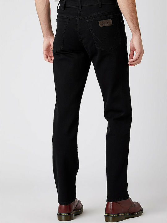 Texas Men's Jeans Pants Elastic with Regular Straight Fit Black