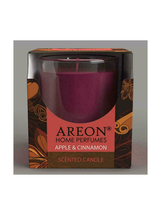 Areon Aromatic Candle in Jar with Apple Cinnamon Perfume 120gr