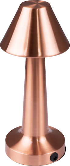 GloboStar Molly Metal Table Lamp LED with Copper Shade and Base