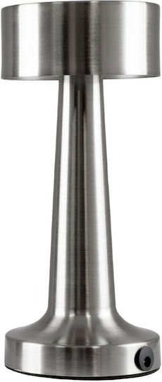 GloboStar Bella Metal Table Lamp LED with Silver Shade and Base