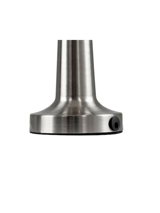 GloboStar Bella Metal Table Lamp LED with Silver Shade and Base