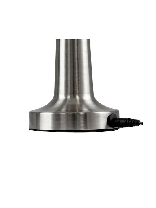 GloboStar Bella Metal Table Lamp LED with Silver Shade and Base