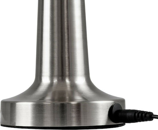 GloboStar Bella Metal Table Lamp LED with Silver Shade and Base