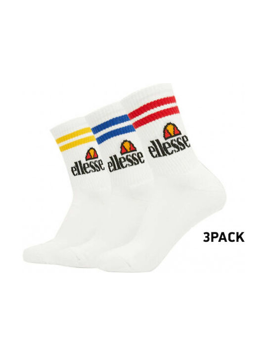 Ellesse Pullo SAAC1208 Αθλητικές Κάλτσες Λευκές 3 Ζεύγη
