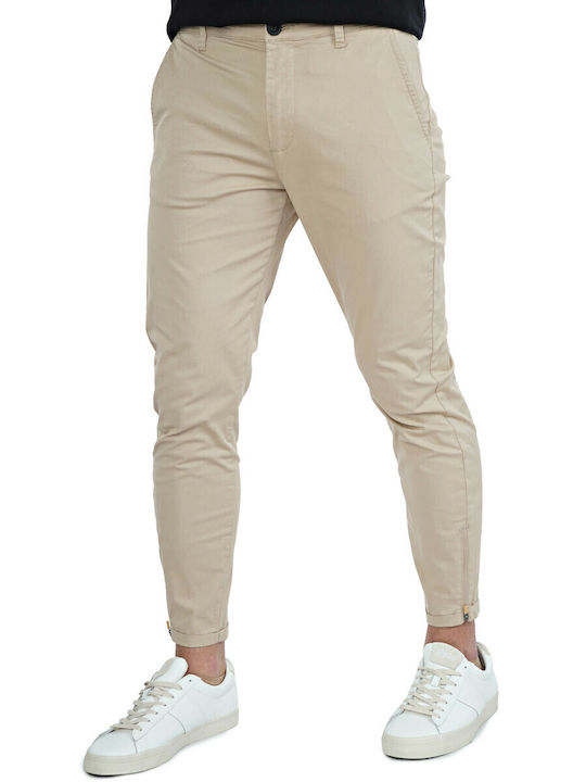 Pisa P5253 Παντελόνι Chino Ελαστικό σε Slim Εφαρμογή Μπεζ