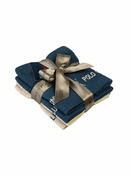 Greenwich Polo Club Set Prosoape de Baie 4buc 2672 Beige / Blue Greutate 480gr/m²