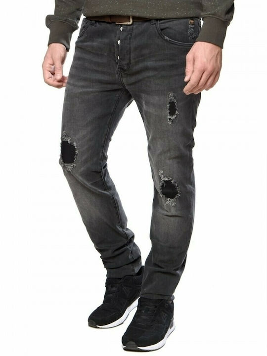 18501-381-08193 Herren Jeanshosen Elastisch Relaxed Fit Schwarz