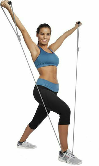 Body Sculpture Widerstandsbänder Gymtube mit Griffen Gray 2.75m