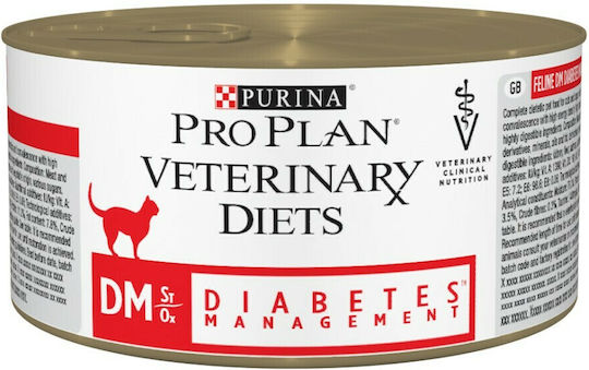 Purina Pro Plan Veterinary Diets DM St/Ox Diabetes Wet Food for Adult Cats in Cans 24x195gr