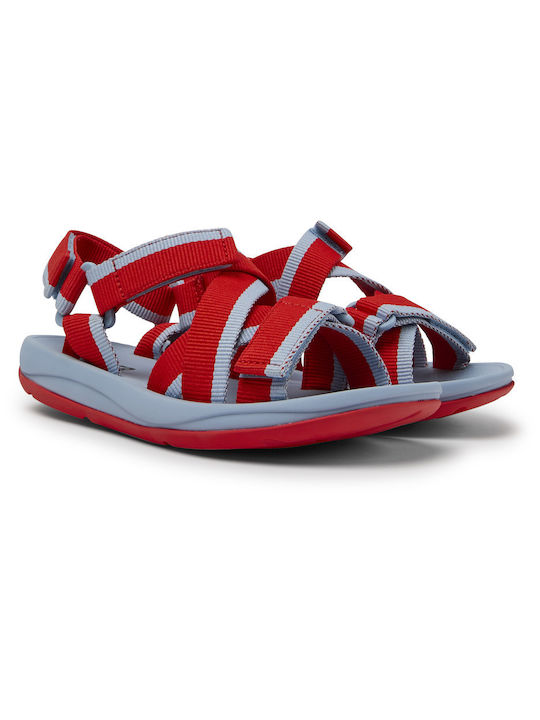 Camper Rematch Women's Flat Sandals in Red Color