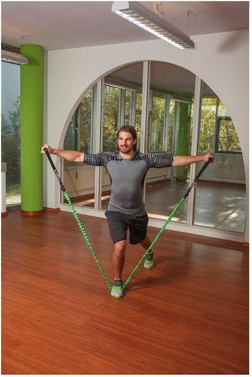 Schildkrot Pro Bandă de rezistență pentru exerciții Gymtube cu mânere Verde 1.2m