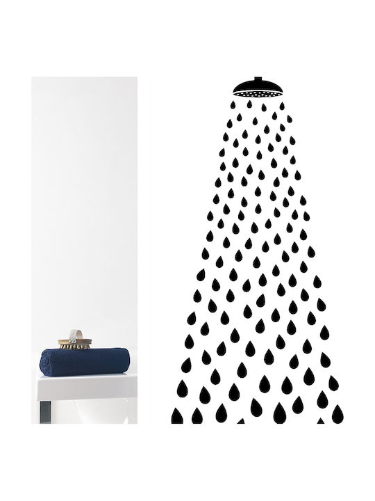 Dimitracas Shower Shower Curtain 180x200cm White Black