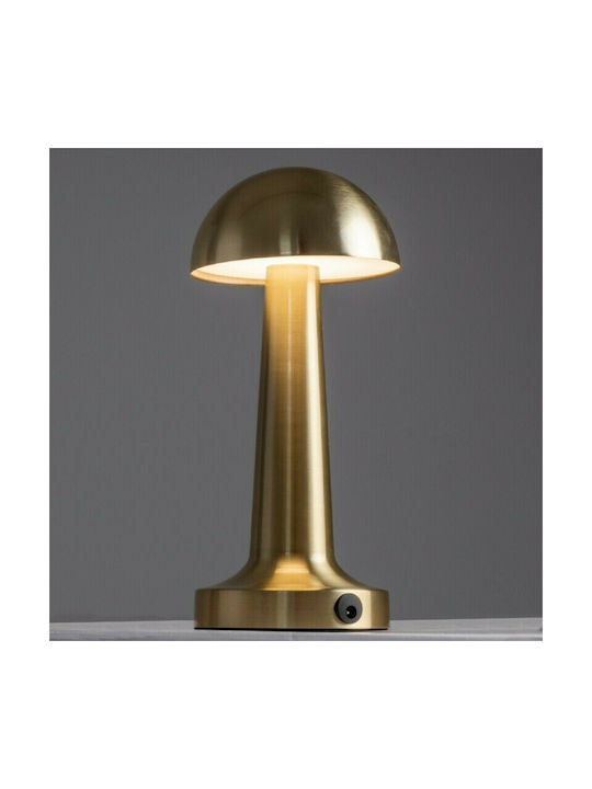 GloboStar Coco Metal Table Lamp LED with Gold Shade and Base