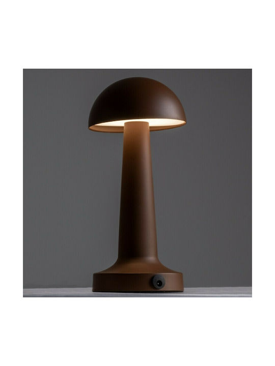 GloboStar Coco Metal Table Lamp LED with Brown Shade and Base