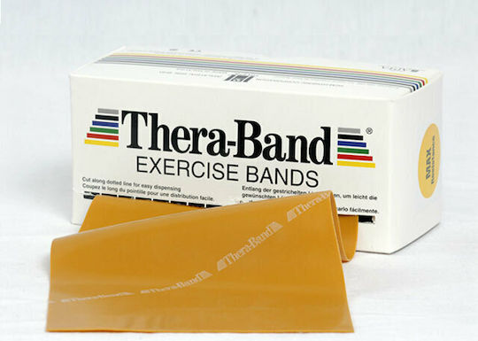 Thera-Band Ελαστικός Ιμάντας Γυμναστικής Πολύ Σκληρός Χρυσός 5.5m