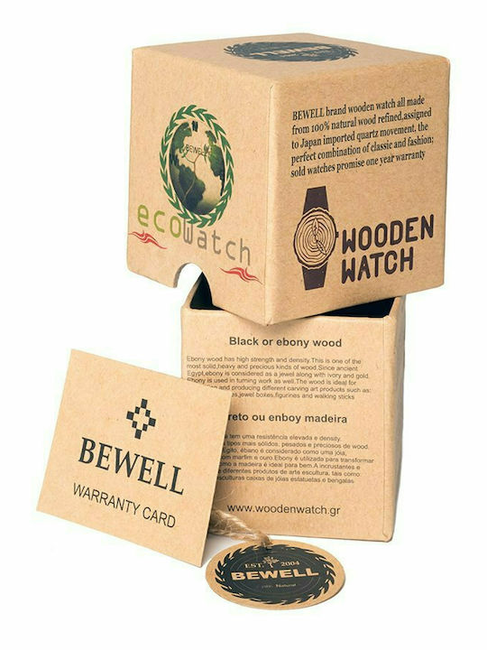 Bewell Palma Women's Watch with Wooden Bracelet