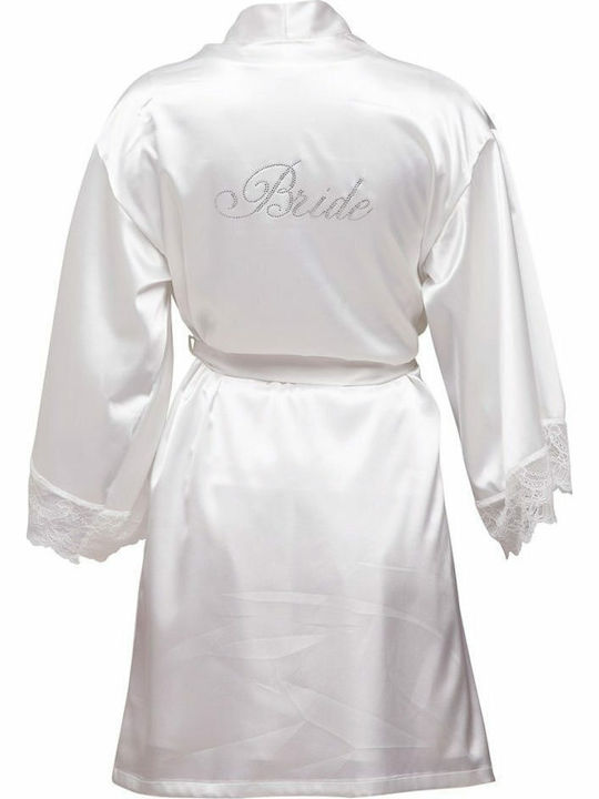 Miss Rosy Winter Braut Damen Satin,σατεν Robe mit Nachthemd Champagne