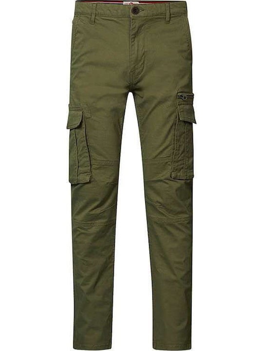 Trousers Cargo Elastic in Regular Fit Khaki