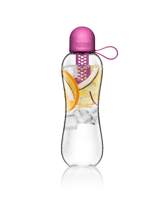 Bobble Infuse Πλαστικό Παγούρι με Φίλτρο 590ml Διάφανο/Μωβ