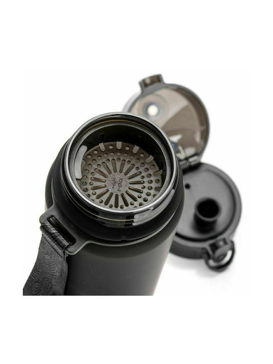 Meteor Wasserflasche Kunststoff 650ml Schwarz