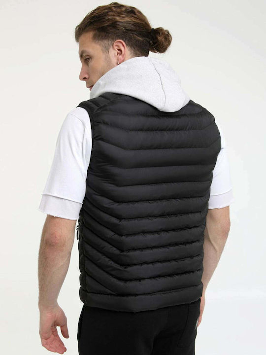 Tresor Men's Sleeveless Puffer Jacket Black